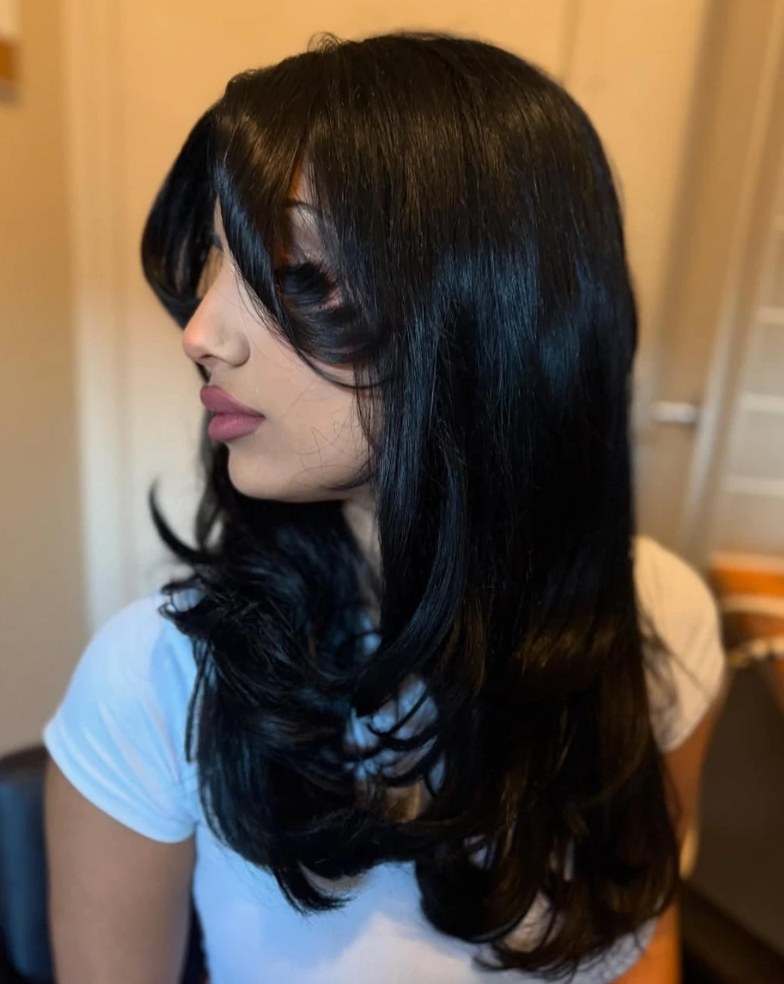 Layered black cut